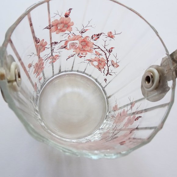 Vintage Cherryblossom 🌸 Sugarcube Glass with Tongs - Picture 4 of 9
